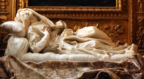 Escultura da Beata Ludovica Albertoni, de Bernini.